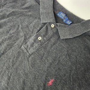 Polo Ralph Lauren‎ Polo Shirt Mens 2XB Big Gray Short Sleeve Loose Fit Cotton